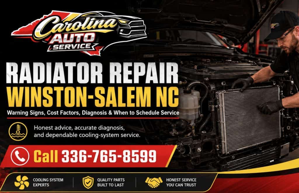Radiator repair Winston-Salem NC at Carolina Auto Service