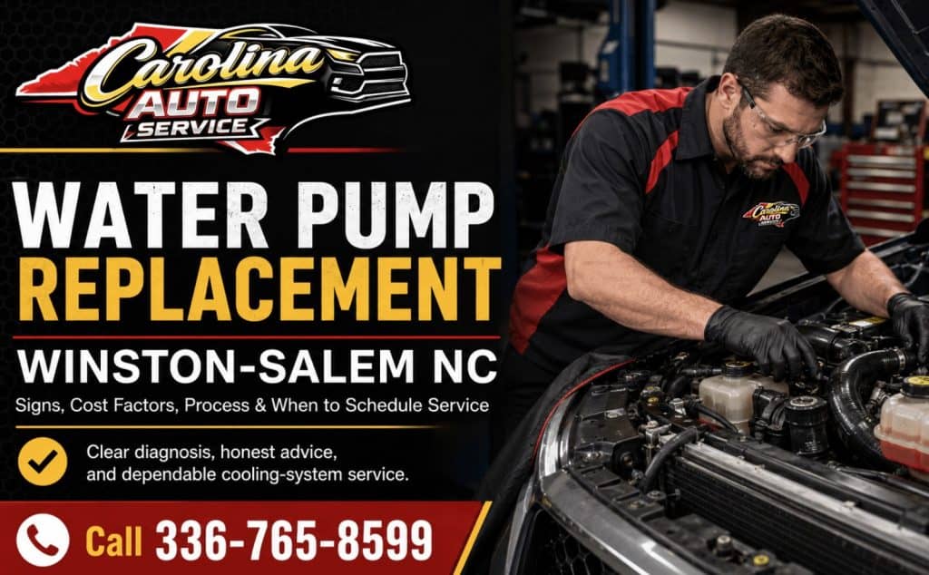 Water pump replacement Winston-Salem NC at Carolina Auto Service