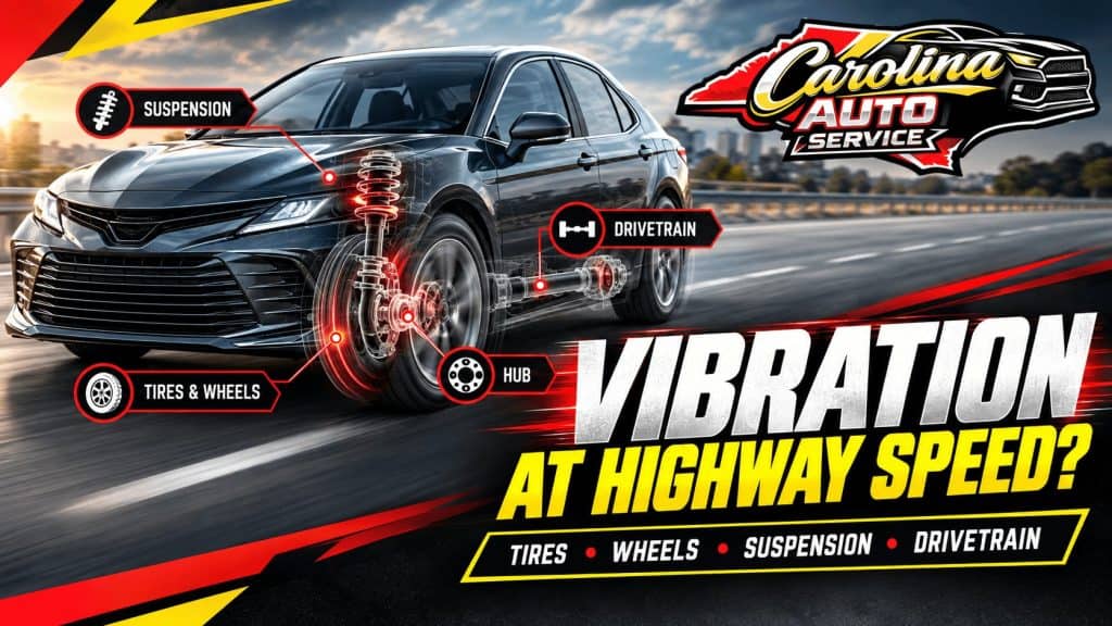 car vibrates at highway speeds guidance from Carolina Auto Service in Winston-Salem
