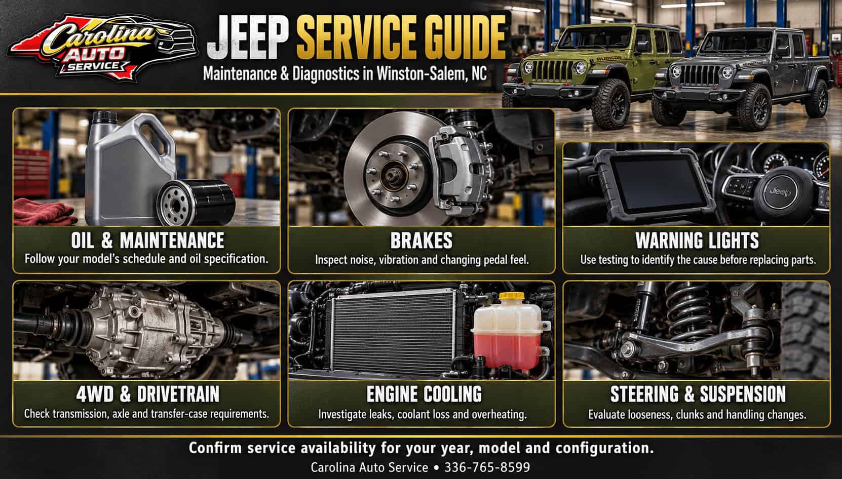 Jeep service infographic for Winston-Salem drivers